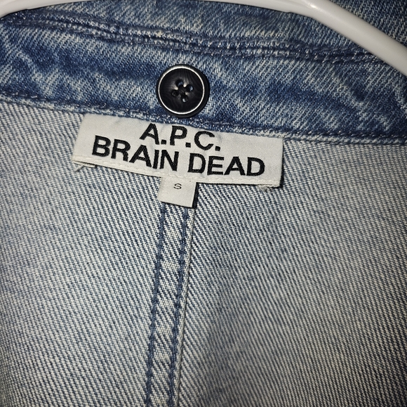 A.P.C. × BRAIN DEAD - Blue and Yellow Denim Jacket - Picture 3 of 4